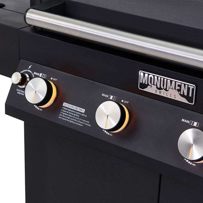 Monument Grills Denali 425 | Black Smart Tech Propane Gas Grill 4 Burner Grill - View 10