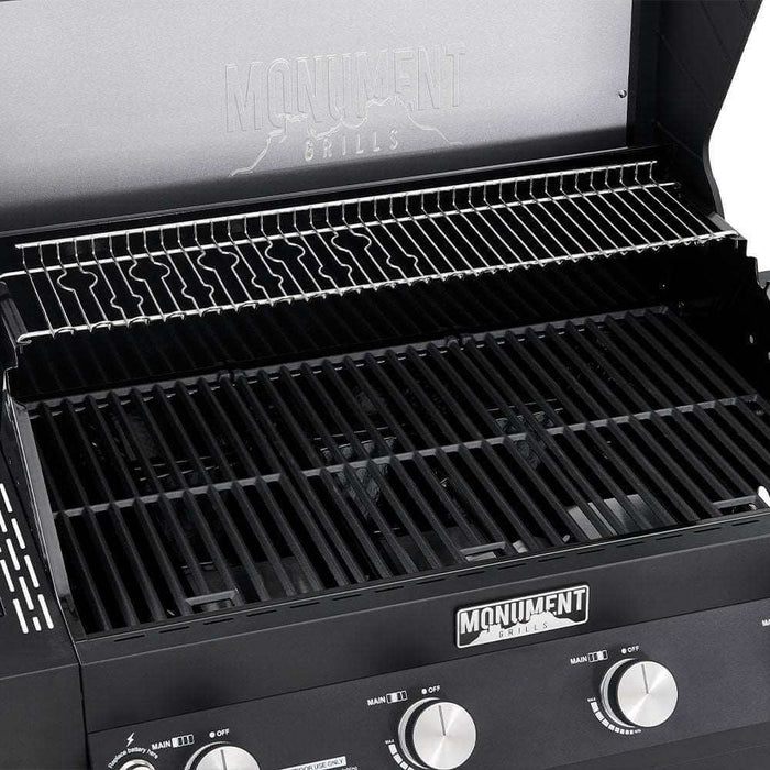 Monument Grills Denali 425 | Black Smart Tech Propane Gas Grill 4 Burner Grill - Dimensions