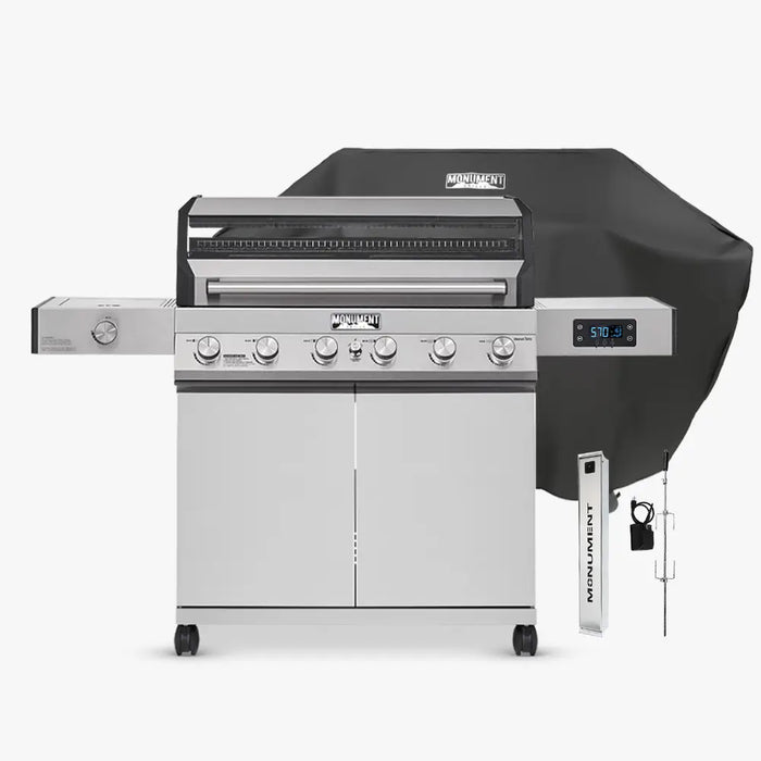 Monument Grills Denali 605 | Stainless Smart Tech Natural/Propane Gas Grill 6 Burner Grill - View 22