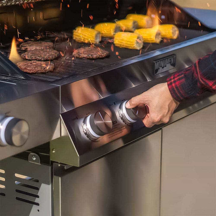 Monument Grills Denali 605 | Stainless Smart Tech Natural/Propane Gas Grill 6 Burner Grill - Detail View