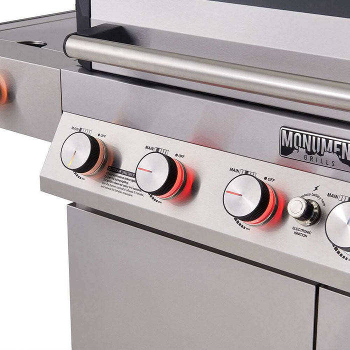 Monument Grills Denali 605 | Stainless Smart Tech Natural/Propane Gas Grill 6 Burner Grill - Installation View