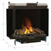 Faber e-MatriX 37" Two-Sided Built-in Electric Firebox, Left-facing | FEF3226L2L Dimplex