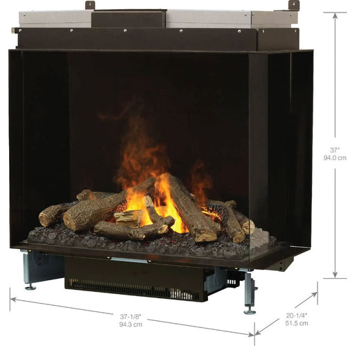Faber e-MatriX 37" Two-Sided Built-in Electric Firebox, Right-facing | FEF3226L2R Dimplex