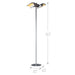 Indoor/Outdoor Electric Infrared Heater Permanent Location Floor Stand | DSHSTAND - angle view