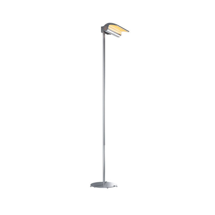Indoor/Outdoor Electric Infrared Heater Permanent Location Floor Stand | DSHSTAND - detail close-up
