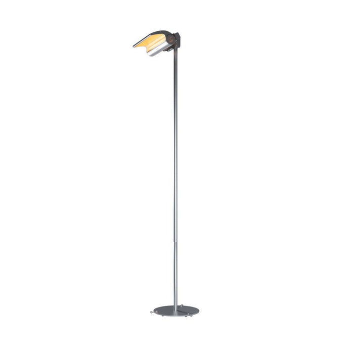 Indoor/Outdoor Electric Infrared Heater Permanent Location Floor Stand | DSHSTAND - specifications diagram
