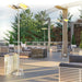 Indoor/Outdoor Electric Infrared Heater Permanent Location Floor Stand | DSHSTAND - front view