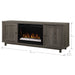 Jesse 65-Inch Electric Fireplace and Glass Ember Bed in Iron Mountain Grey with 26-Inch Media Console (GDS26G8-1908IM) - back view