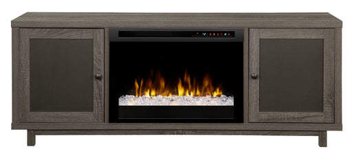Dimplex Jesse 65" Electric Fireplace and Glass Ember Bed in Iron Mountain Grey with 26" Media Console (GDS26G8-1908IM) Fireplaces Dimplex 