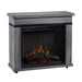 Morgan 32-Inch Mantel with a 23-Inch Electric Fireplace in Charcoal Oak (C3P23LJ-2085CO) - detail close-up