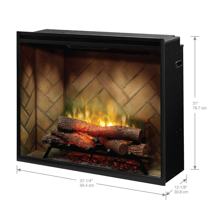 Revillusion 36-Inch Portrait Built-In Electric Fireplace (RBF36P) - side view