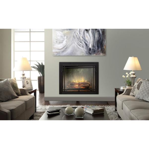 Revillusion 42-Inch Built-In Electric Firebox Insert Weathered Concrete (RBF42WC) - front view