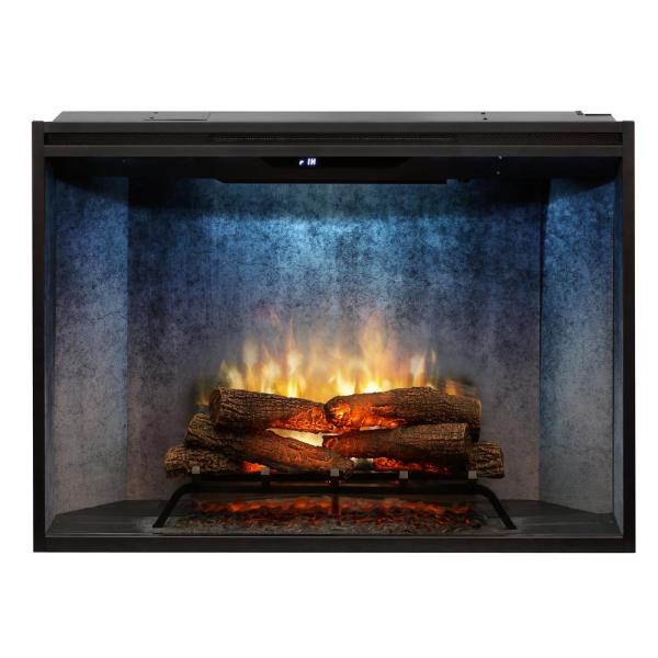 Revillusion 42-Inch Built-In Electric Firebox Insert Weathered Concrete (RBF42WC) - side view