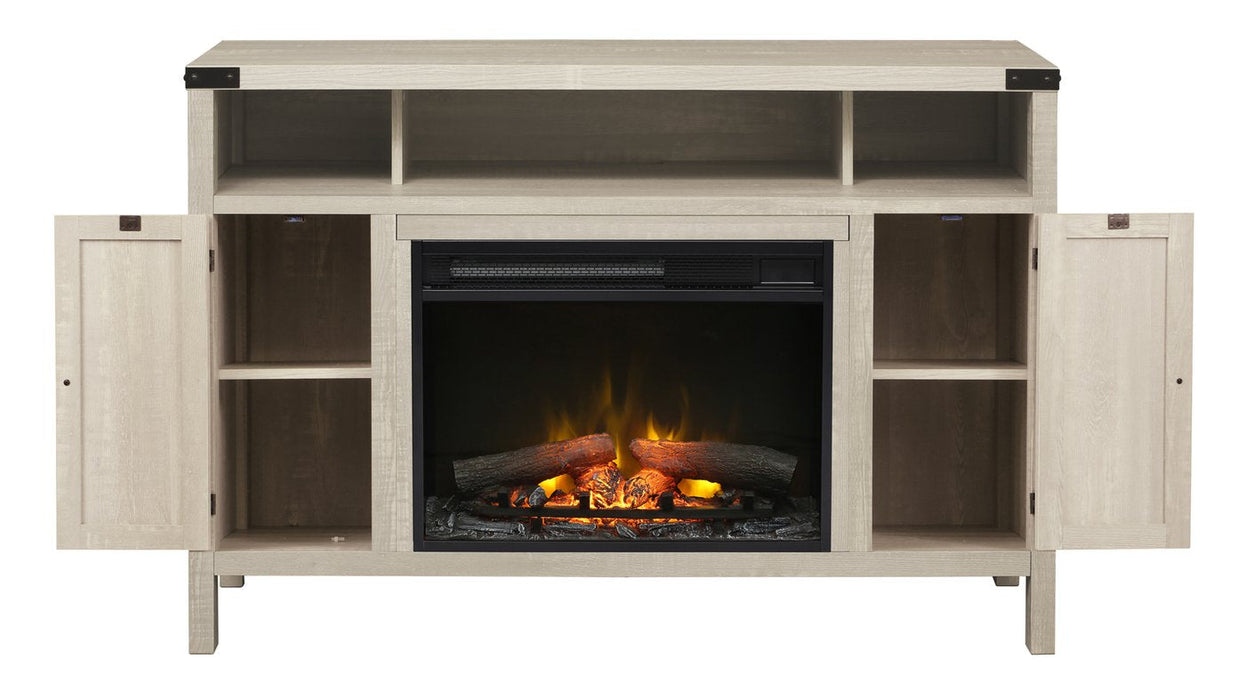 Sadie Media Console Electric Fireplace With Logs (C3P23LR-2051SP) - angle view