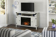 Sadie Media Console Electric Fireplace With Logs (C3P23LR-2051SP) - front view