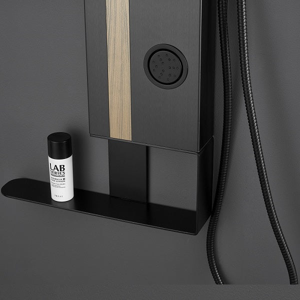 Dolce Luxury Shower Panel with Rainfall Showerhead, Body Jets, and Aromatherapy by Cascada Showers - Close-Up