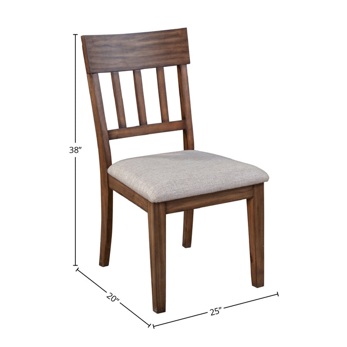 Alpine Furniture Donham Set of 2 Side Chairs, Brown