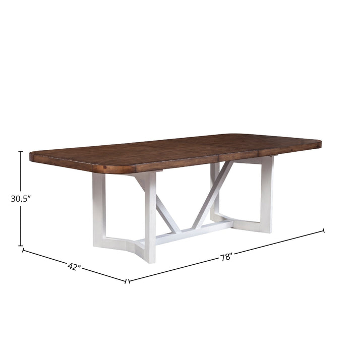 Alpine Furniture Donham Two Tone Dining Table