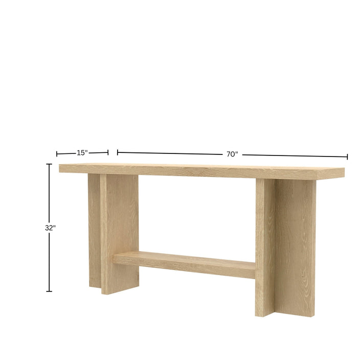 Alpine Furniture Cleo Donte Console Table, Natural