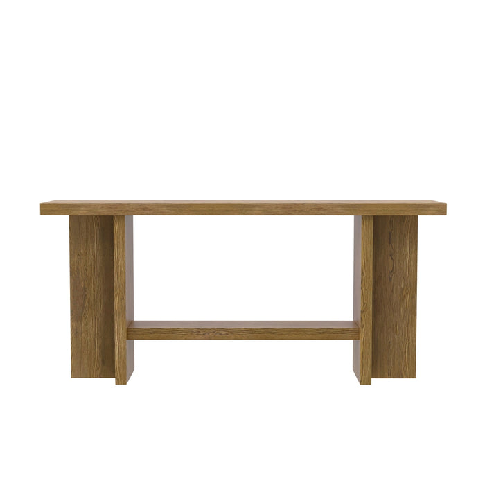 Alpine Furniture Cleo Donte Console Table, Oak
