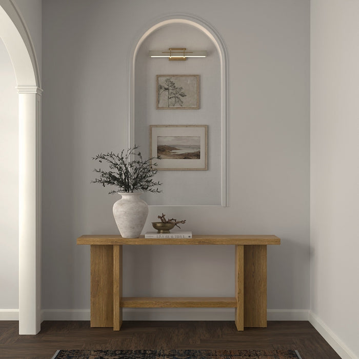 Alpine Furniture Cleo Donte Console Table, Oak