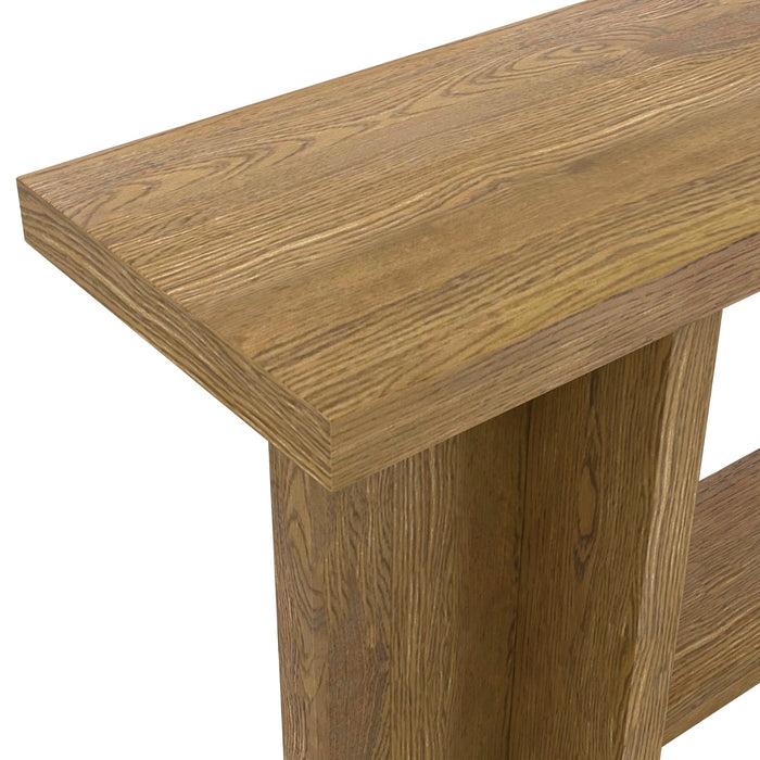 Alpine Furniture Cleo Donte Console Table, Oak