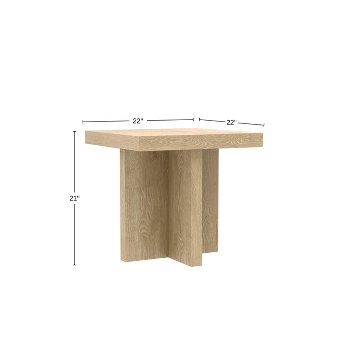 Alpine Furniture Cleo Donte End Table, Natural