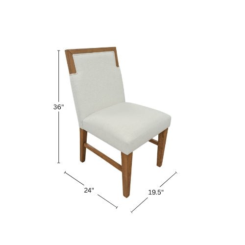 Alpine Furniture Cleo Donte Oak Side Chairs, Set of 2