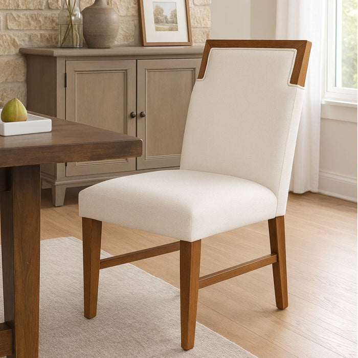 Alpine Furniture Cleo Donte Oak Side Chairs, Set of 2