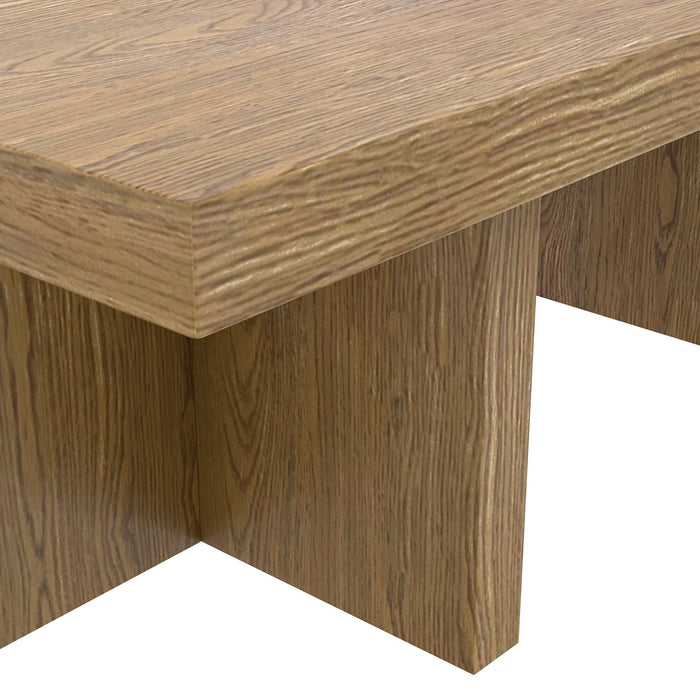 Alpine Furniture Cleo Donte Rectangular Coffee Table, Oak