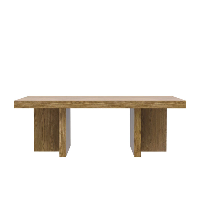 Alpine Furniture Cleo Donte Rectangular Coffee Table, Oak