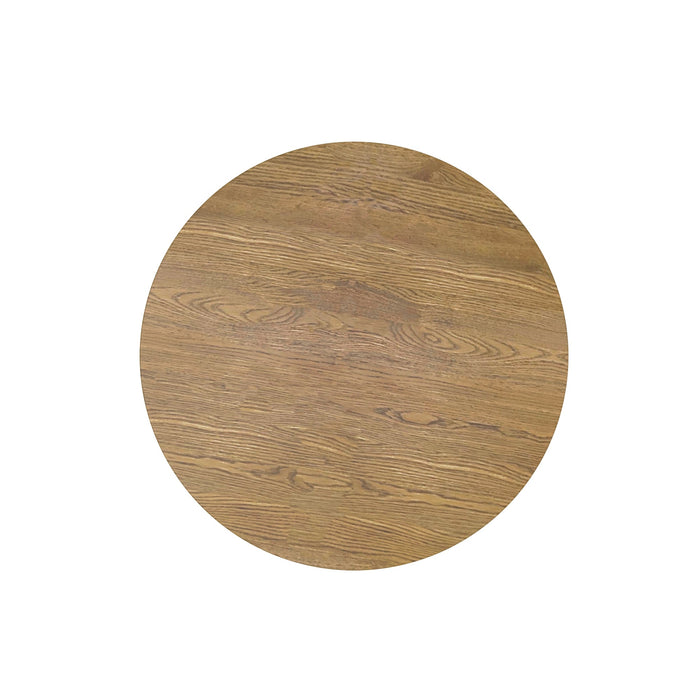 Alpine Furniture Cleo Donte Round Coffee Table, Oak