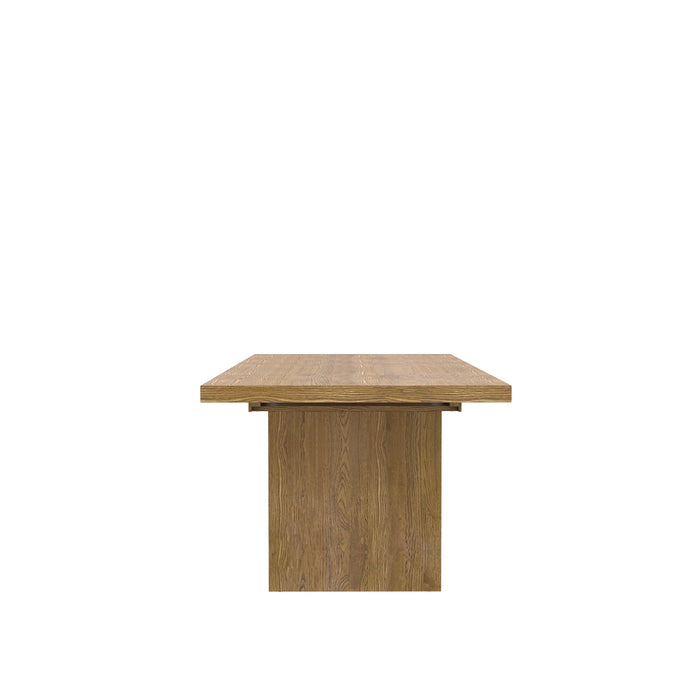 Alpine Furniture Cleo Donte Self Storage Extension Dining Table, Oak