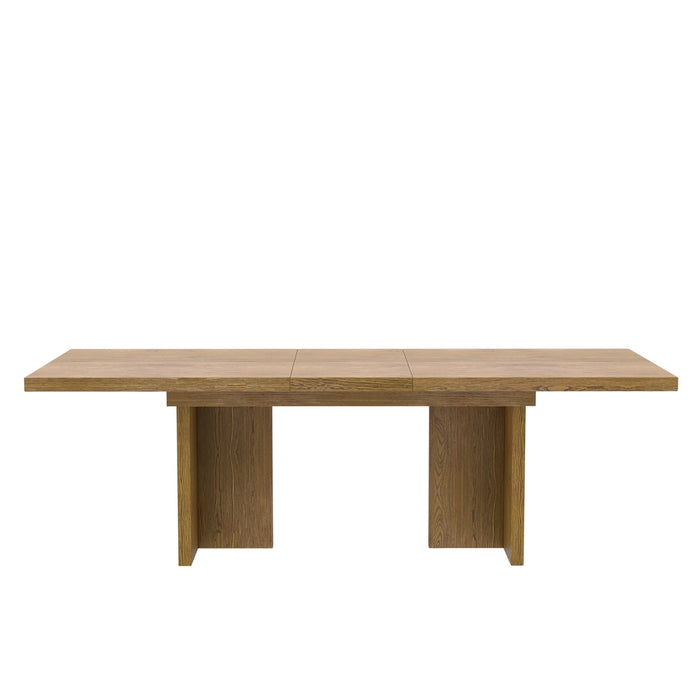 Alpine Furniture Cleo Donte Self Storage Extension Dining Table, Oak