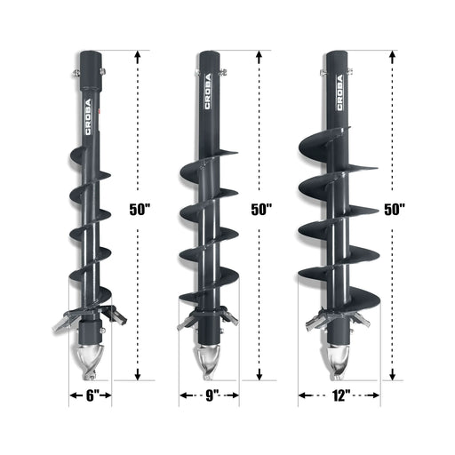 Mini Skid Steer Drive Auger with 6" ,  9" ,  12" Dia. Auger Bits