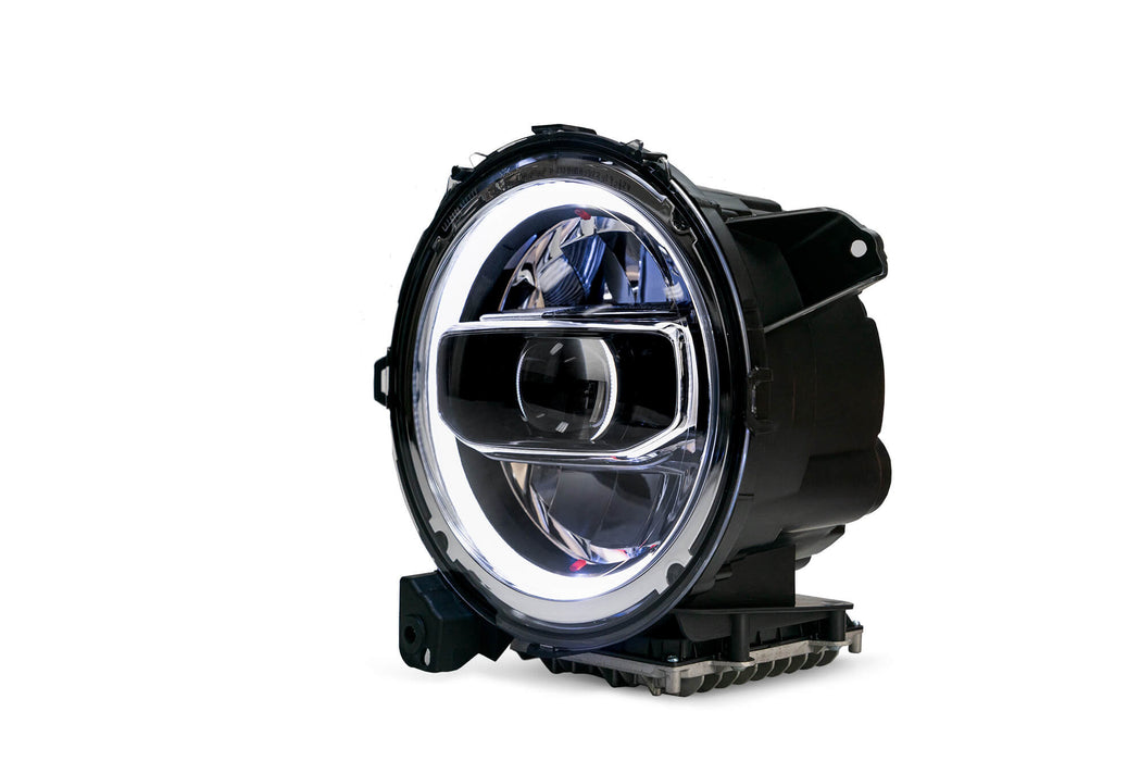 DV8 Offroad 2018-2026 Jeep Wrangler JL & Gladiator JT LED Headlights Chrome – on the trail, image 1 of 16