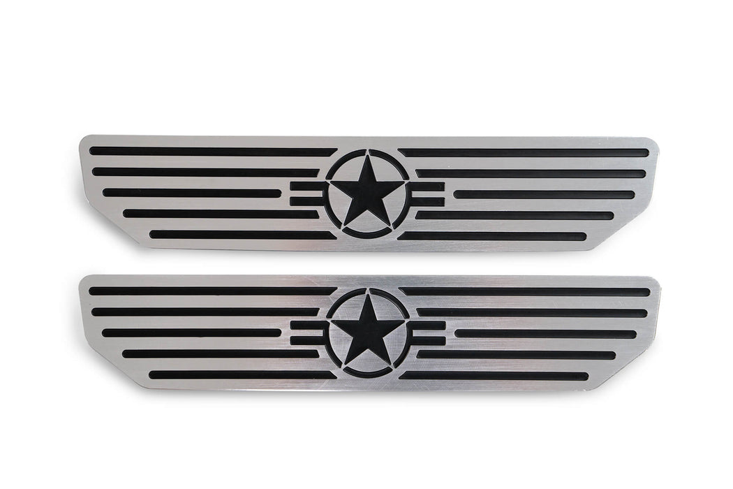 DV8 Offroad 2018-2026 Jeep Wrangler JL & Gladiator JT Sill Plates "Star Logo" Rear – on the trail, image 3 of 8