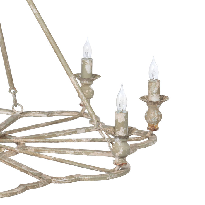 Park Hill Collection French Follie Chandelier - Ornate Iron Design, Stunning Decor, Perfect for Any Elegant Space