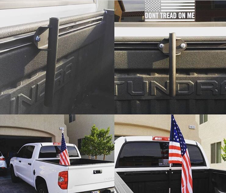 Rago Fabrication 2005-2026 Toyota Tundra & Tacoma Bed Rail Flag Holder – image 4 of 10
