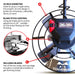 Tomahawk Power PRE ORDER: 30" Battery-Powered Portable Power Trowel with 18ft Bull Float Handle - Features