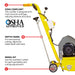 Tomahawk Power Electric 8” Concrete Scarifier Planer Grinder for Sidewalk Trip Hazard Repair, Traffic Line... - Dimensions