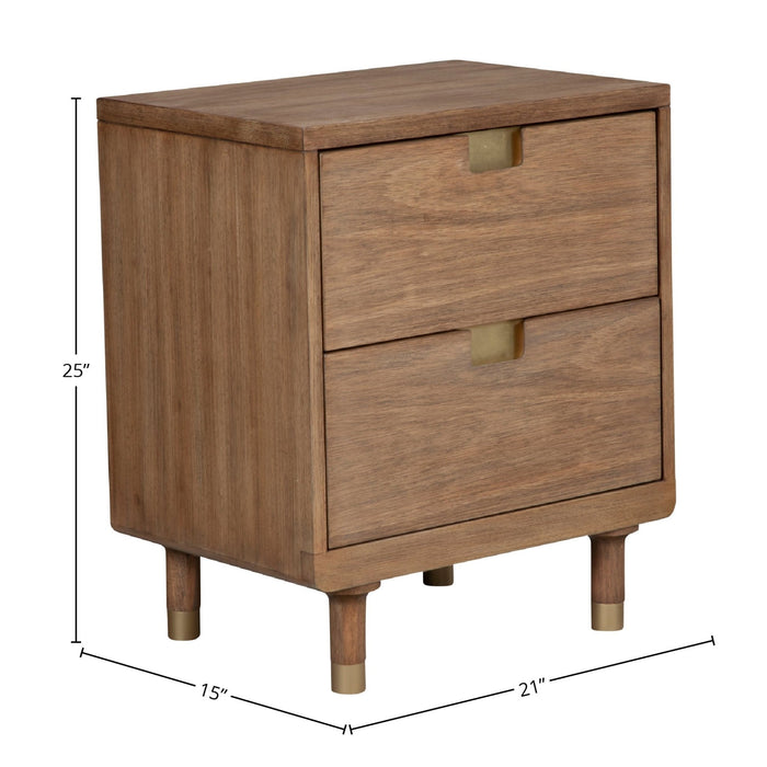 Alpine Furniture Easton Two Drawer Nightstand