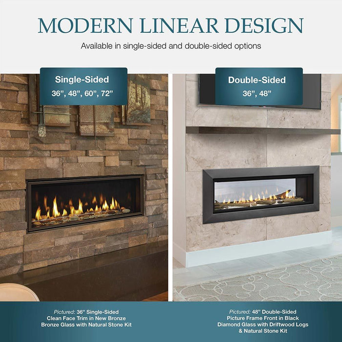 Majestic Echelon II 72" Top Direct Vent Fireplace With IntelliFire Touch Ignition System (NG) Majestic