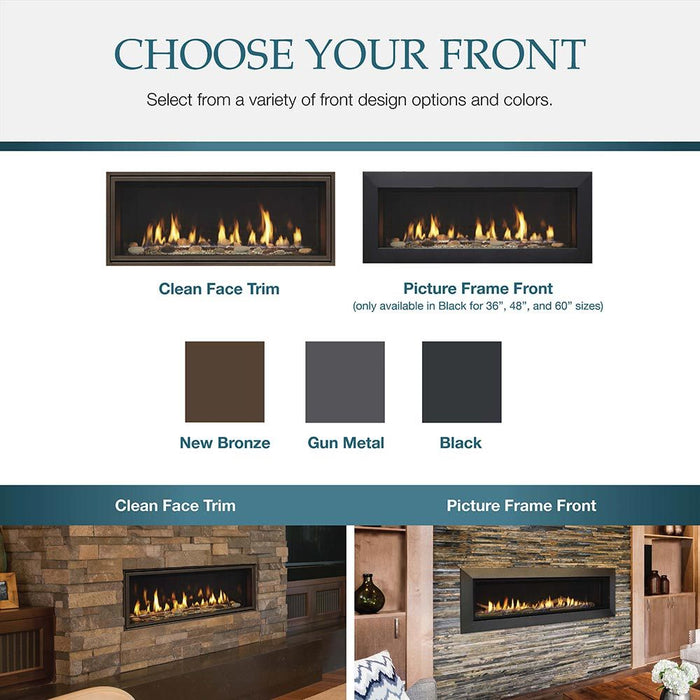 Majestic Echelon II 72" Top Direct Vent Fireplace With IntelliFire Touch Ignition System (NG) Majestic