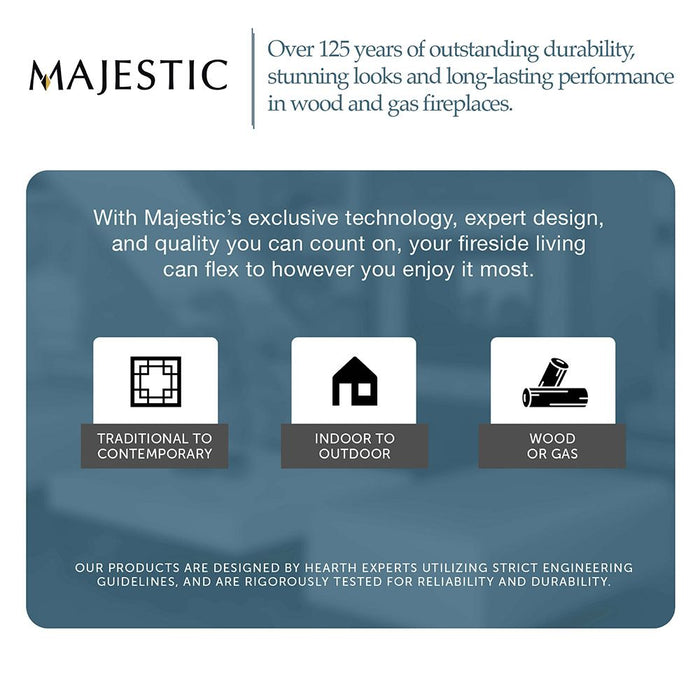 Majestic Echelon II 72" Top Direct Vent Fireplace With IntelliFire Touch Ignition System (NG) Majestic
