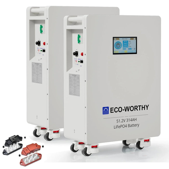 Green Vista Living ECO-WORTHY 51.2V 314Ah LiFePO4 Battery| Solar Battery Backup for home Power Station - View 11