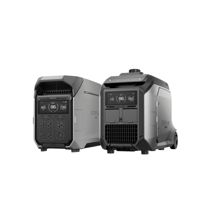 DELTA Pro 3 + Smart Generator 4000 (Dual Fuel) - front view