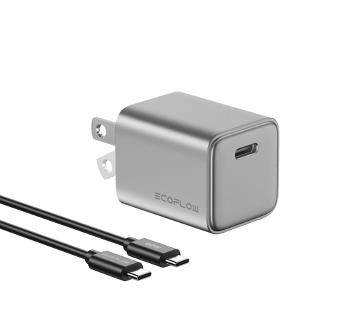 RAPID 30W GaN Charger with 60W Cable - front view