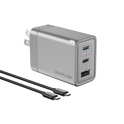 RAPID 65W GaN Charger with 100W Cable - front view