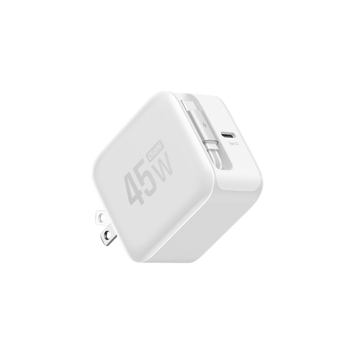 RAPID Charger (45W, Retractable Cable, GaN) - detail view